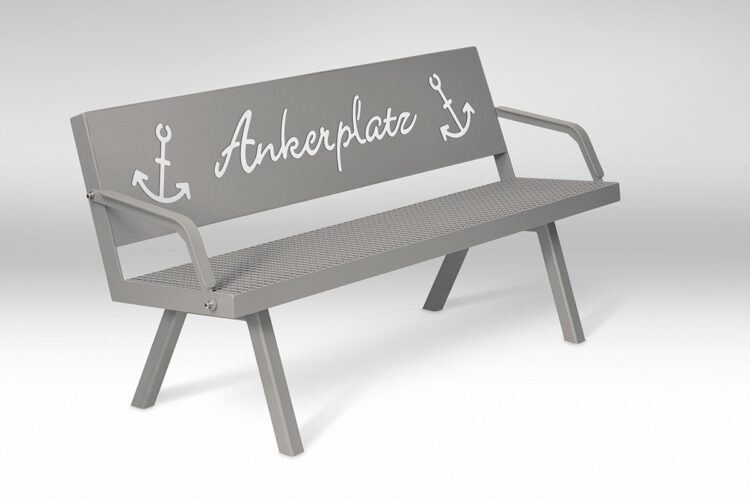 Rasta P 802 | Handwriting + »Anker« | Grau-Aluminium