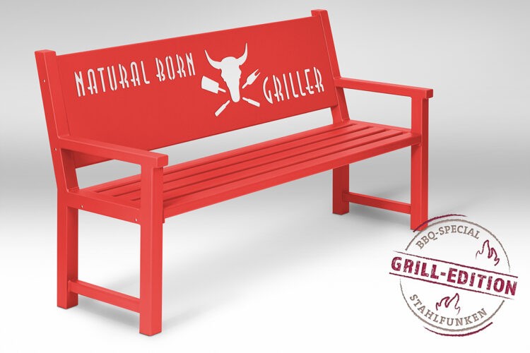 Nostalgia P 502 | Industrial + »Rinderkopf + Grillbesteck« | Feuerrot