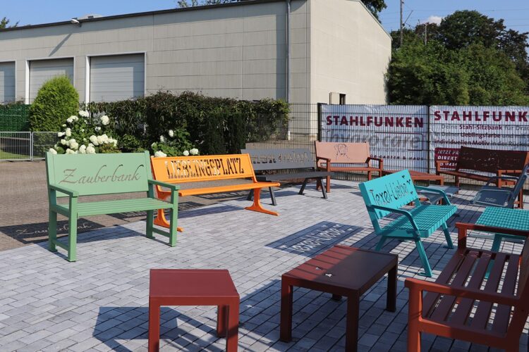 Von der Ausstellungsfläche …