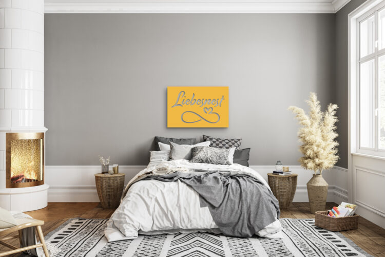 120 x 80 cm | Joy + »Unendlich-Herz« | Melonengelb