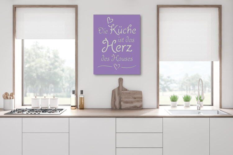 70 x 90 cm | Brilliant + »Herzen« | Blaulila