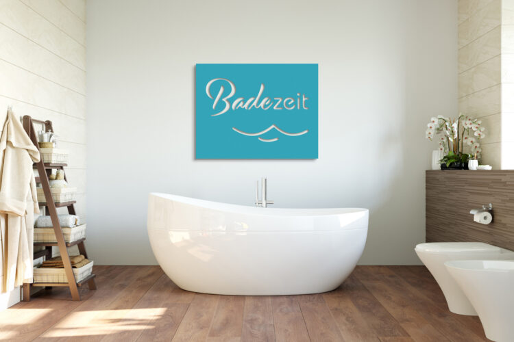 90 x 70 cm | Joy + Modern + »Wellen« | Türkisblau