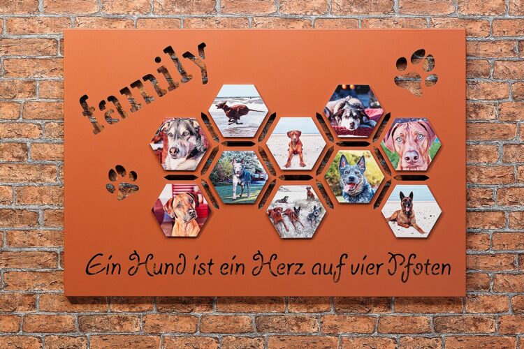 Einzelstück „familiy“ mit Fototafeln (kundenseits) | 120 x 80 cm