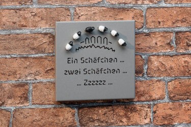 Einzelstück "Schäfchen" mit Magneten (kundenseits) | 20 x 20 cm